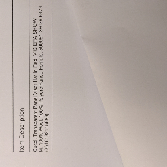 Gucci transparent panel visor Hat red Visiera Show - Picture 6 of 8